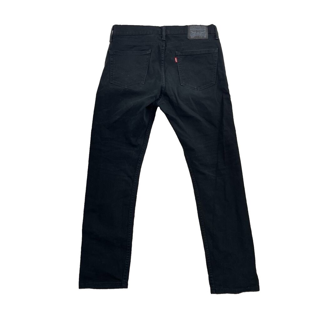 Levis 510 Skinny Men Jeans Size 33 x 30 ( 29" Actual ) Black Denim 31-22